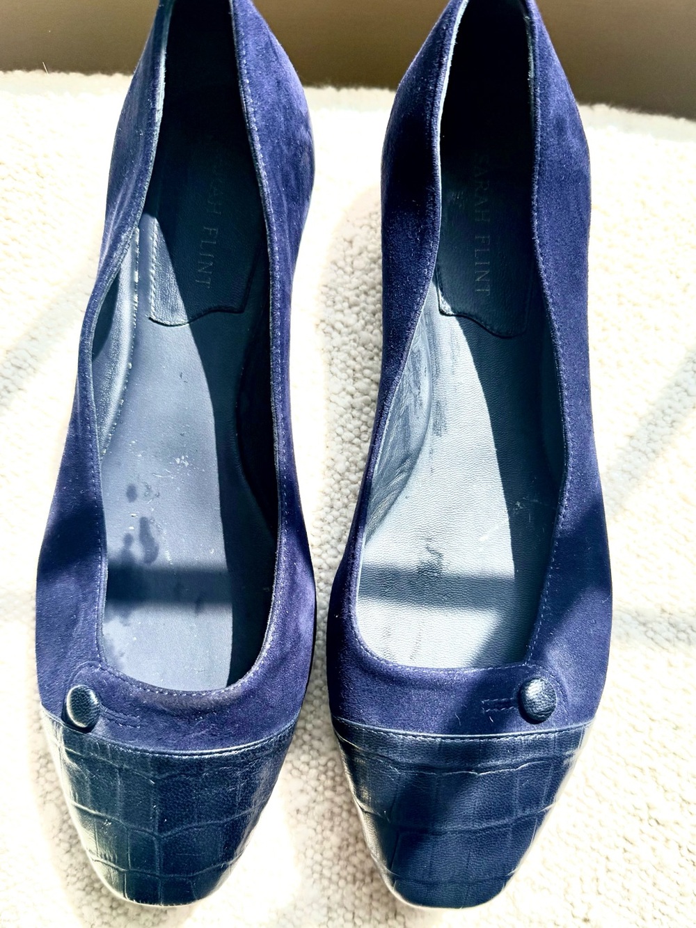 Worn Once: Sarah Flint Suede Cap Toe Flat